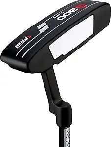 Golf putter with black and white design