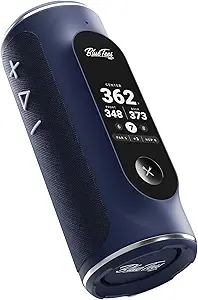 Black cylindrical speaker with controls