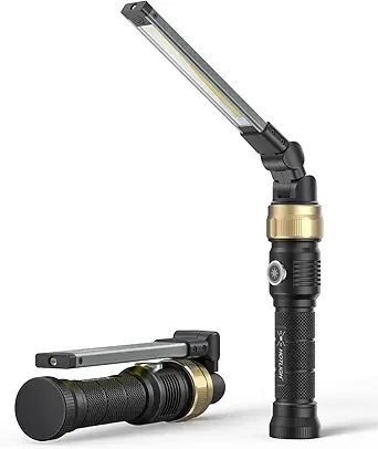 Portable LED flashlight with folding design