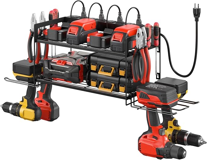Wall-mounted tool storage rack