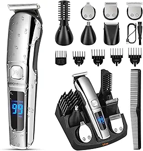 Waterproof trimmer set with LED display