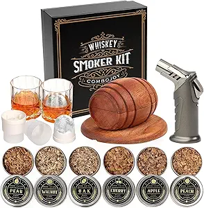 Whiskey smoking set and wood chips